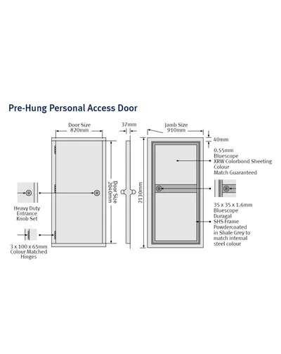 Personal Access Doors - PA Doors for Sheds and Garages - Image 3